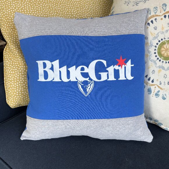 DePaul University Blue Demons NCAA handmade upcycled t-shirt 16x16 pillow cover - Picture 1 of 12